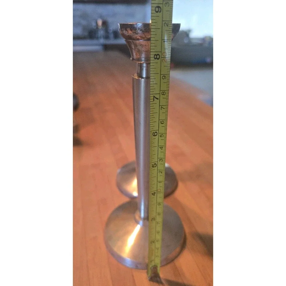 Pottery Barn Silver Candlestick Set‎ 8.75